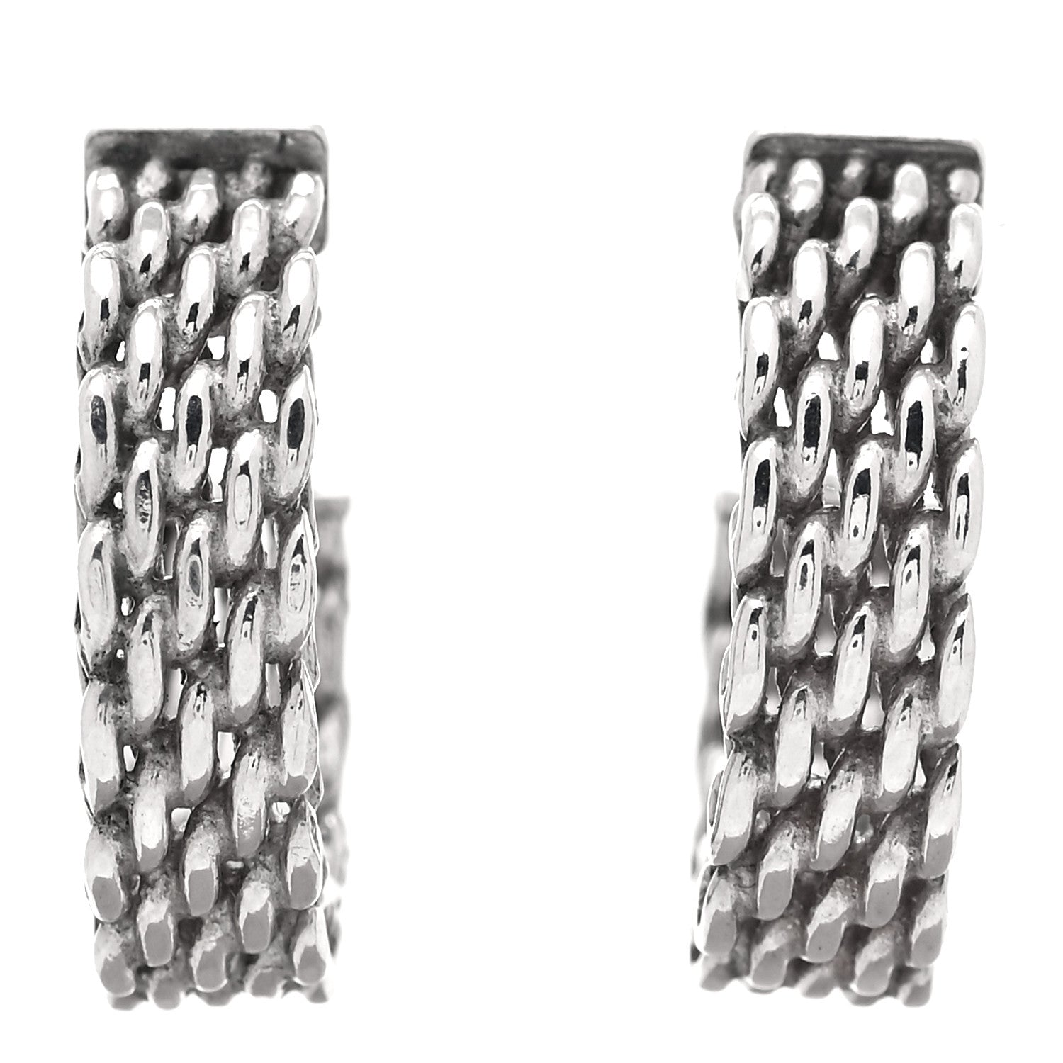 Tiffany Sterling Silver Small Somerset Hoop Earrings 1 of 4