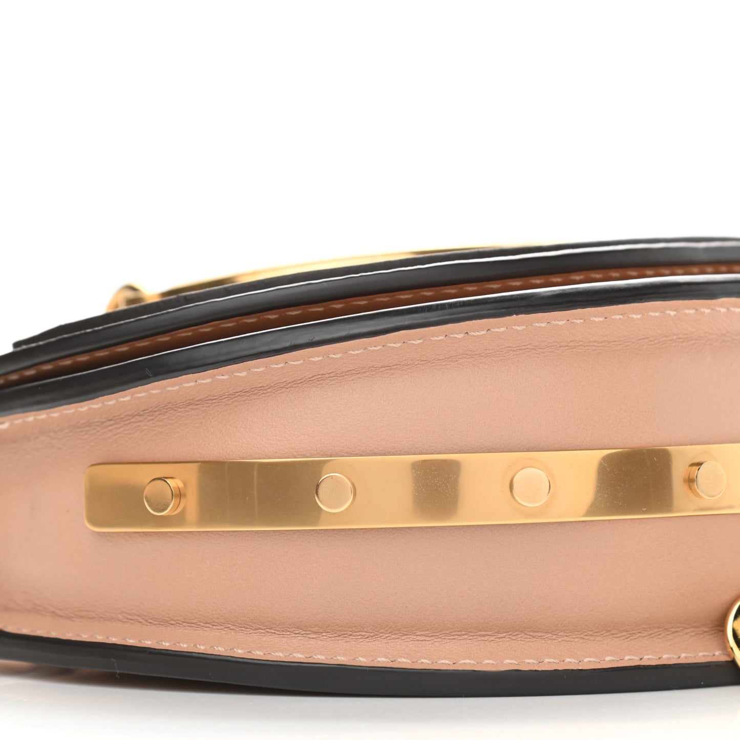 Calfskin Small Nile Bracelet Minaudiere Bag Biscotti Beige