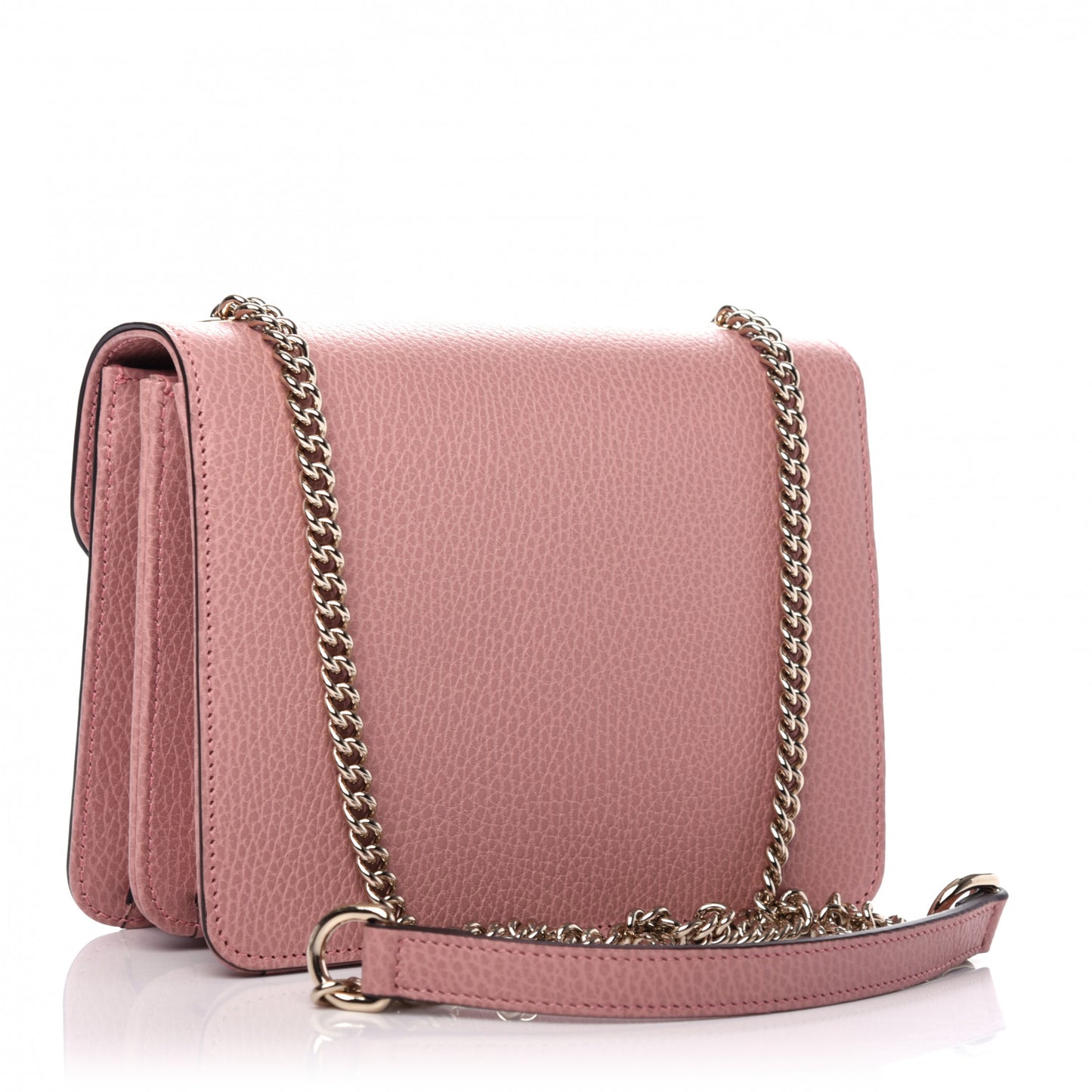 Dollar Calfskin Small Interlocking G Shoulder Bag Soft Pink