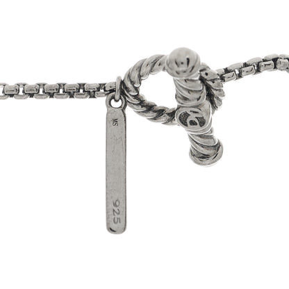 David Yurman Darkened Sterling Silver Black Onyx Hematite Quatrefoil Bead Chain Necklace 4 of 5