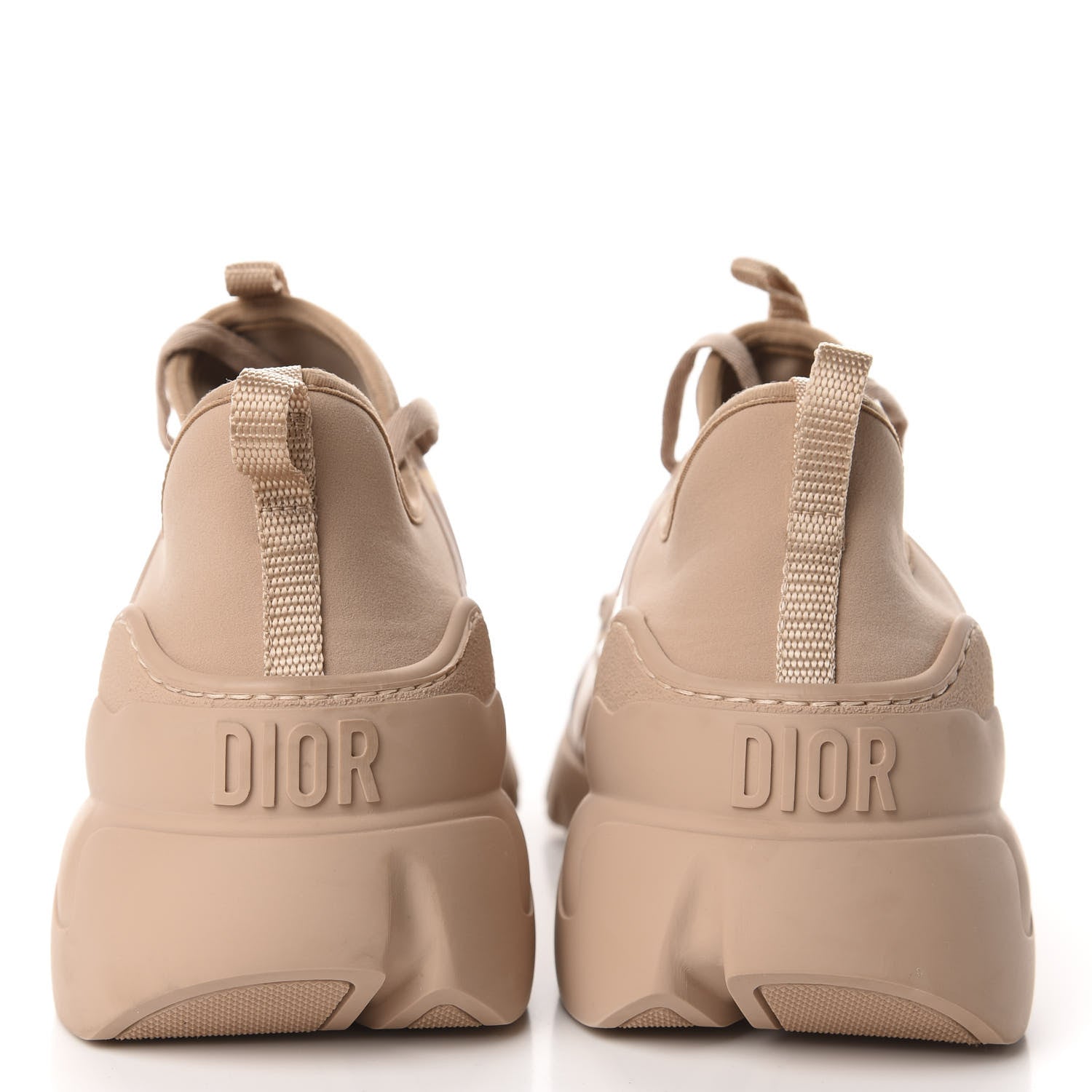 Christian Dior Neoprene Rubber Womens D-Connect Sneakers 39.5 Nude 5 of 8