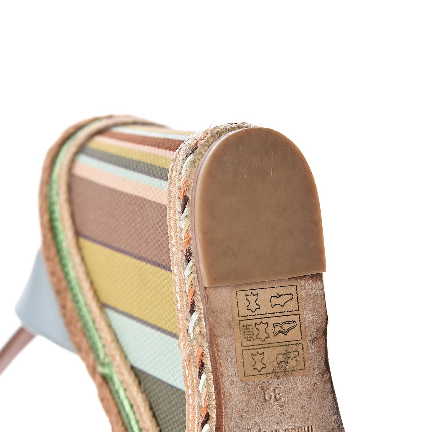 Calfskin Calfskin Native Couture 1975 Espadrille Wedge Sandals 39 Sky Sorbet Multicolor