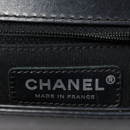 Chanel Calfskin Quilted New Medium Boy Top Handle Flap Black 18 of 20