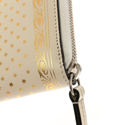 Gucci X SEGA Calfskin GUCCY Stars Zip Around Wallet Mystic White Gold 12 of 13