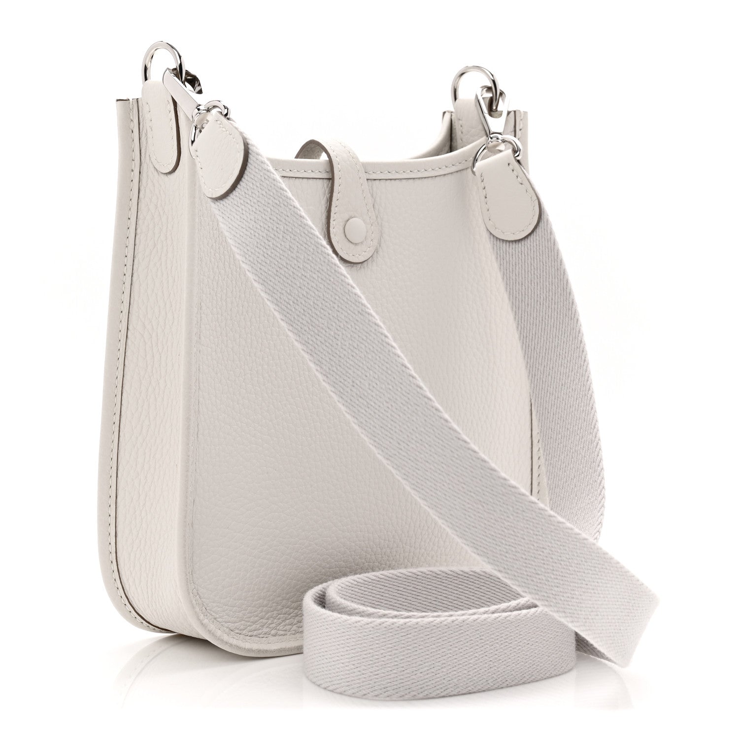 Hermes Taurillon Clemence Evelyne TPM Gris Pale 3 of 10
