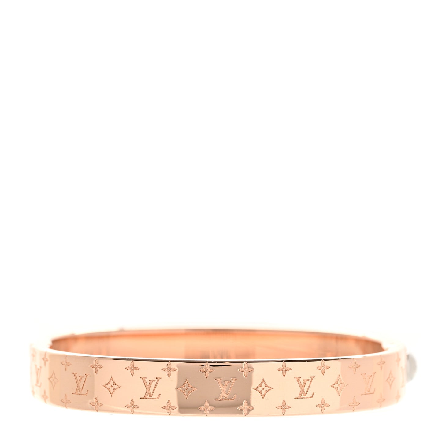 Brass Monogram Nanogram Cuff M Pink Gold