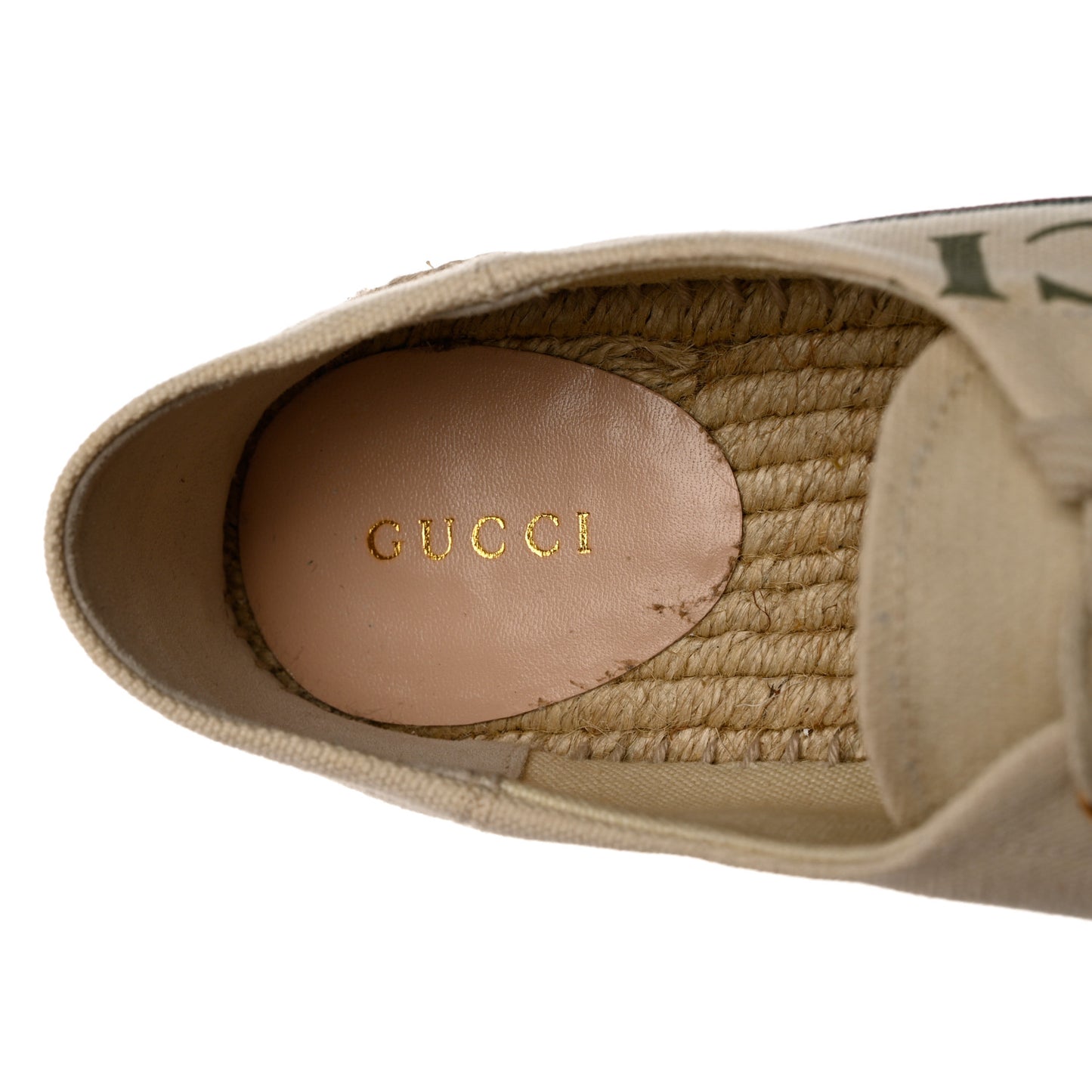 Canvas Logo Lace-Up Platform Espadrilles 38 Greggio Grege