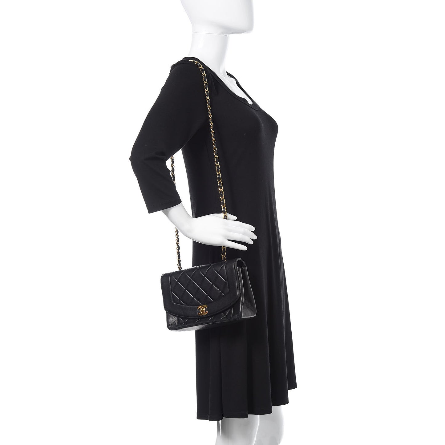 Lambskin Quilted Small Single Flap Bag Black