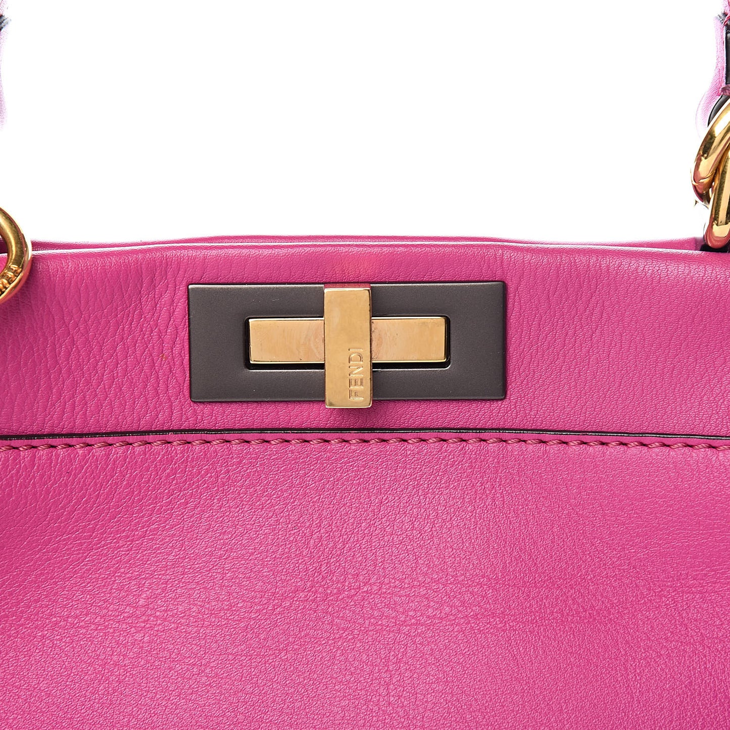 Vitello Seta Medium Peekaboo Iconic Satchel Magenta
