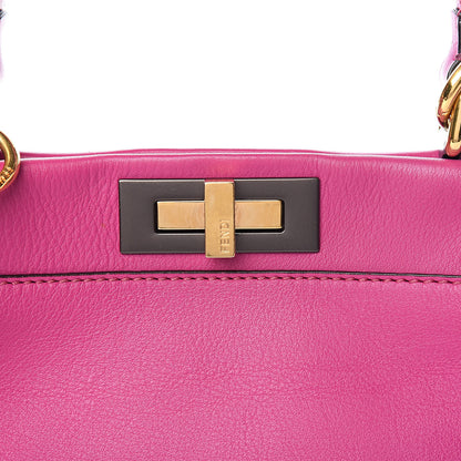 Fendi Vitello Seta Medium Peekaboo Iconic Satchel Magenta 15 of 15