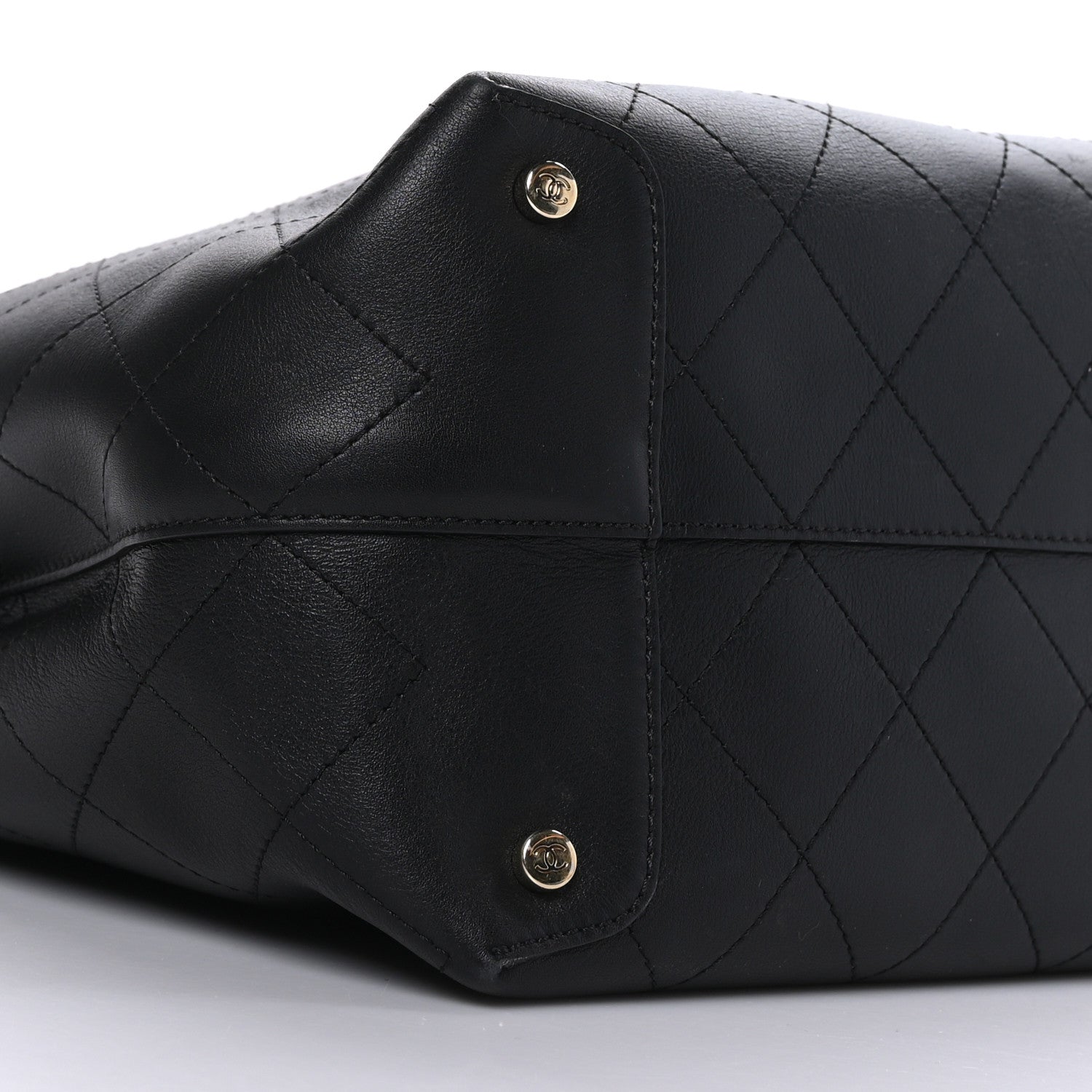 Chanel Calfskin Large Serial Shopper Tote Black 8 of 9