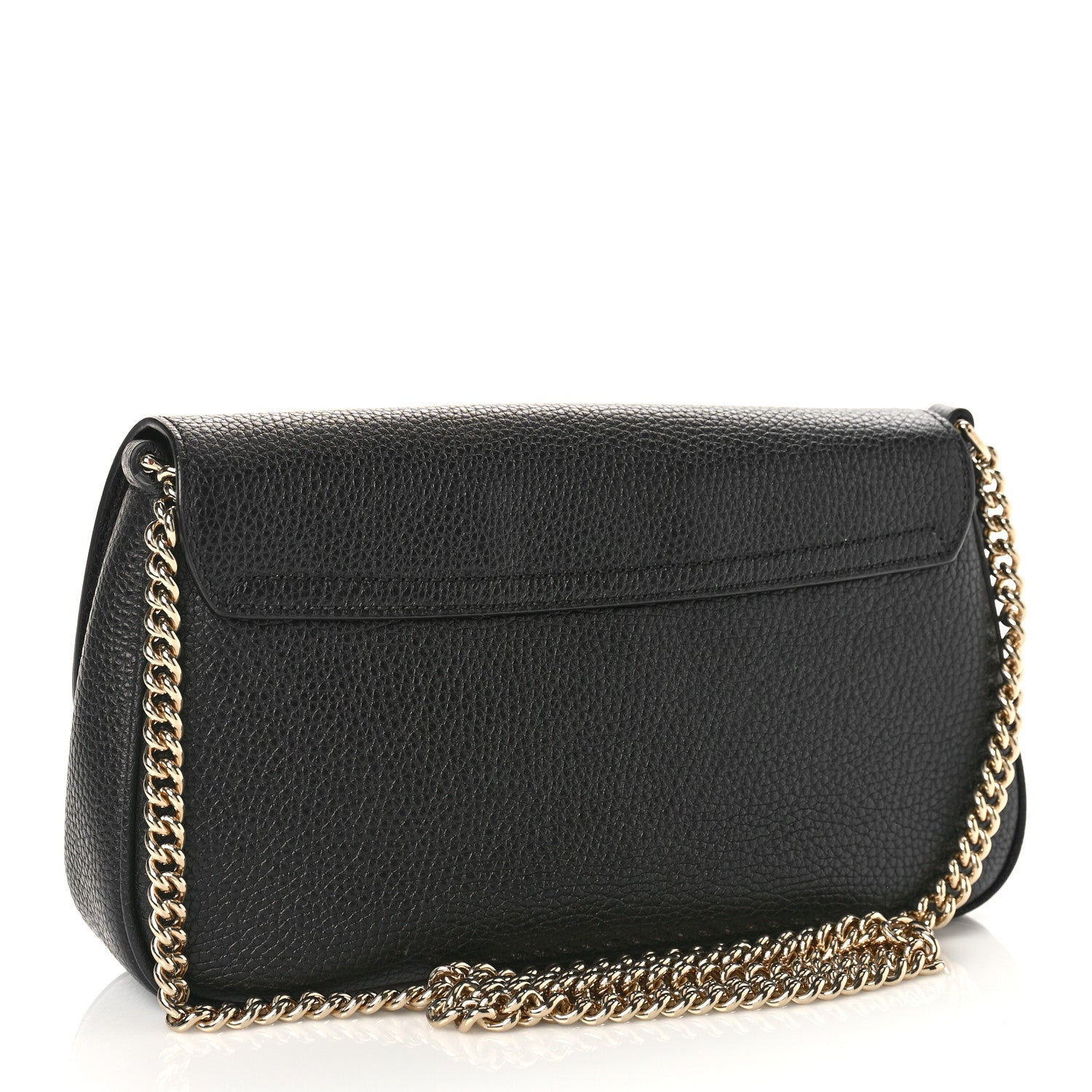 Gucci Pebbled Calfskin Medium Soho Flap Crossbody Black 3 of 9