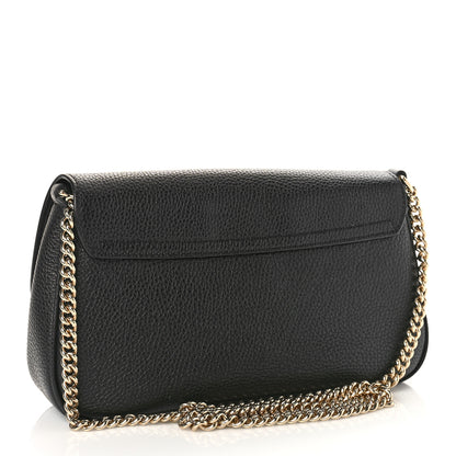 Gucci Pebbled Calfskin Medium Soho Flap Crossbody Black 3 of 9