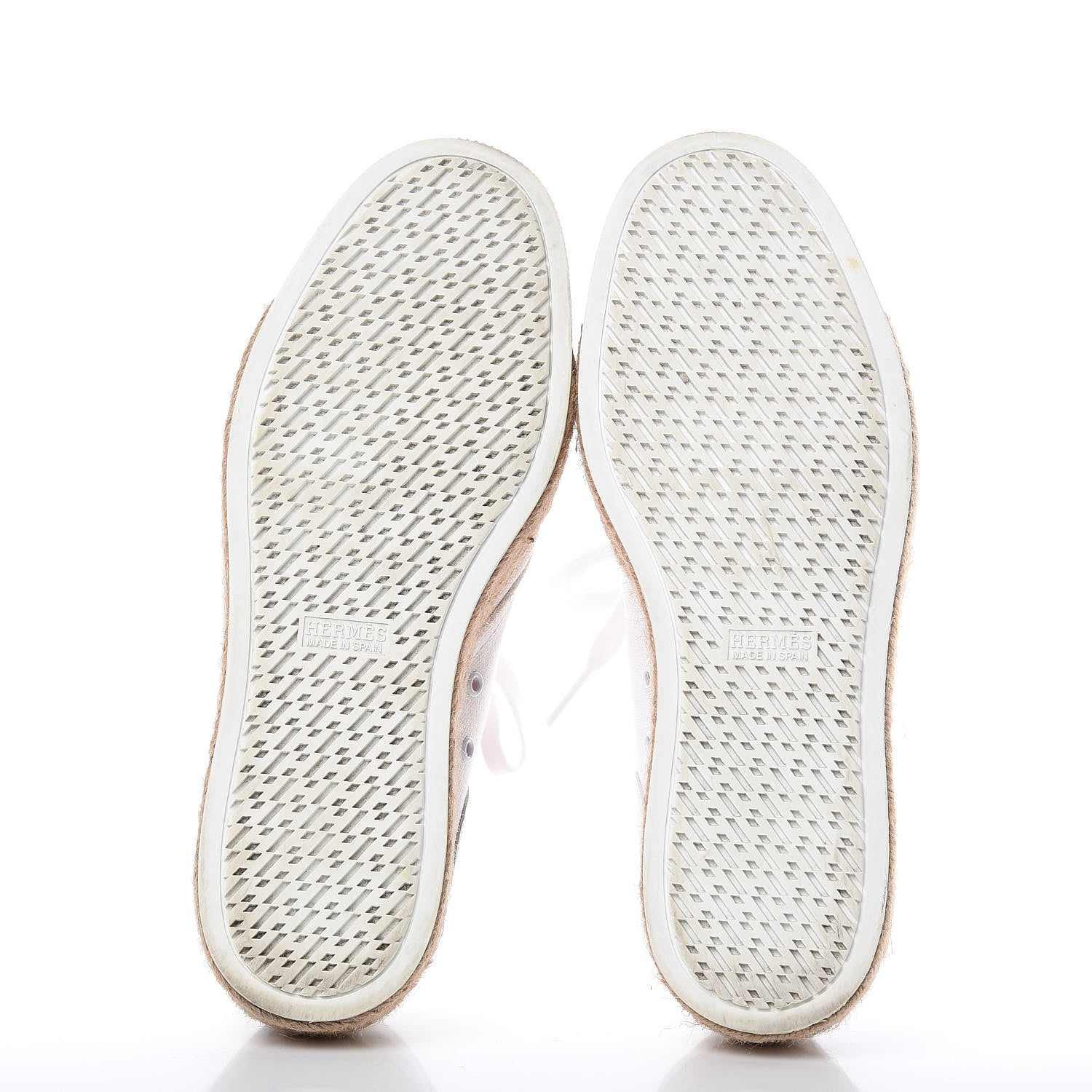 Hermes Cotton Canvas Rosa Sneakers 37 White 5 of 12