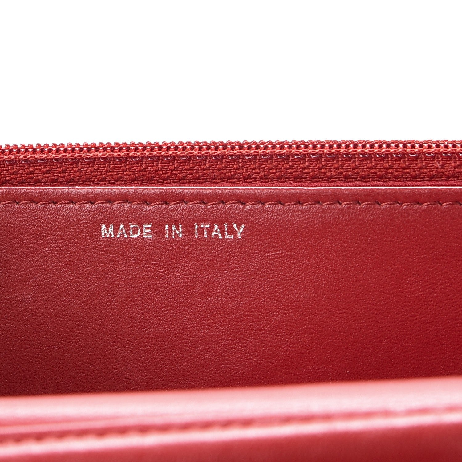 Chanel Lambskin Camellia Embossed Wallet On Chain WOC Dark Red 8 of 10