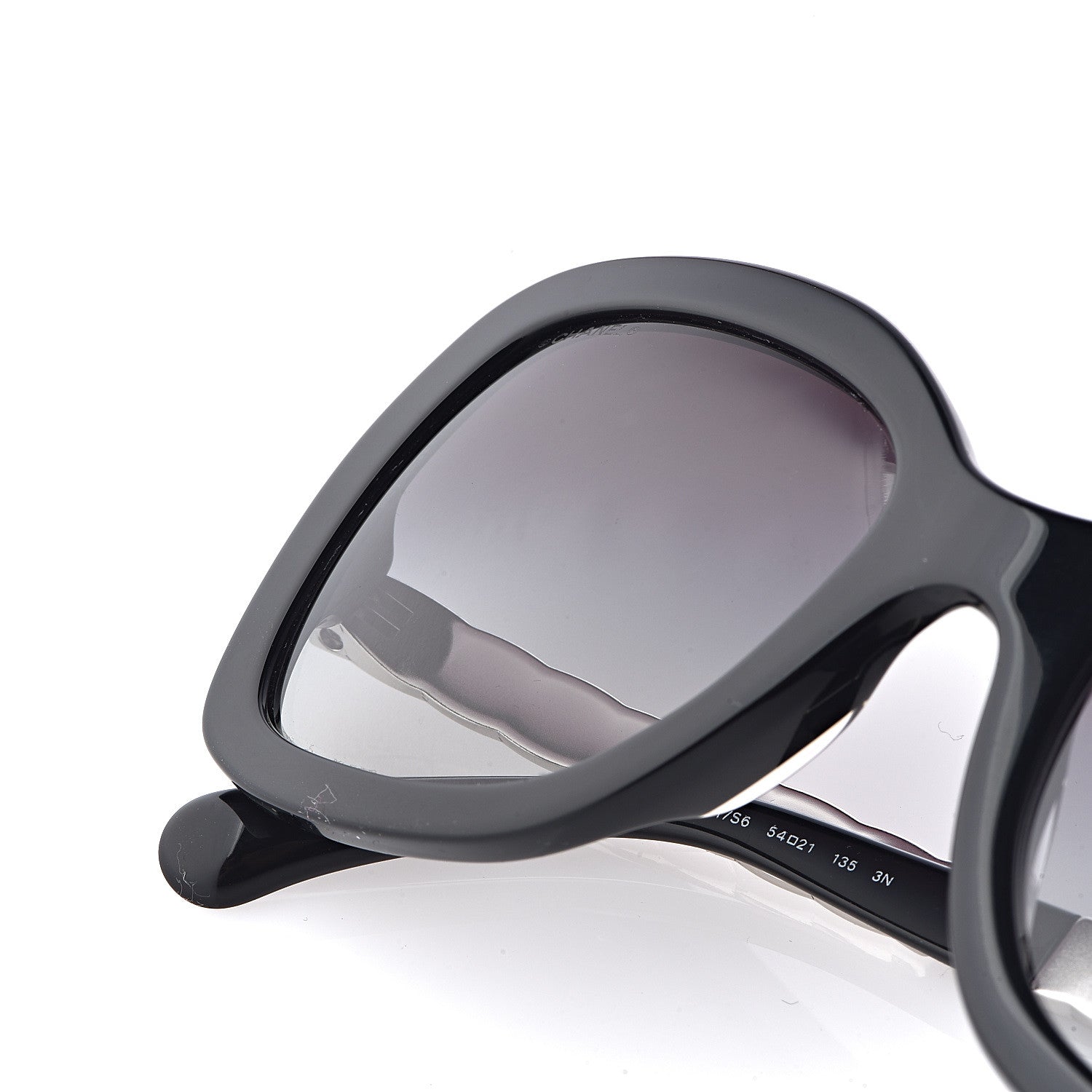 Chanel Acetate Spring Butterfly Sunglasses 5370 Black Silver 8 of 9