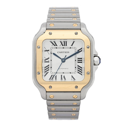 Cartier Stainless Steel 18K Yellow Gold 35mm Santos de Cartier Automatic Watch 1 of 5