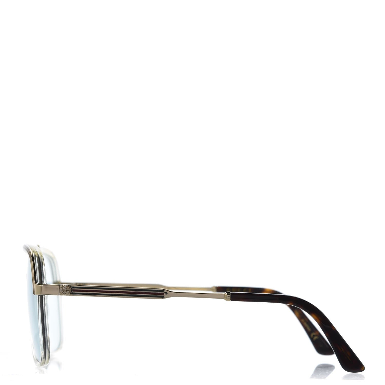 Gucci Squared Aviator GG Sunglasses GG0200S Gold 2 of 8