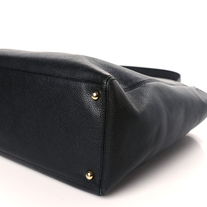 Chanel Calfskin Cerf Executive Shopper Tote Black 10 of 10