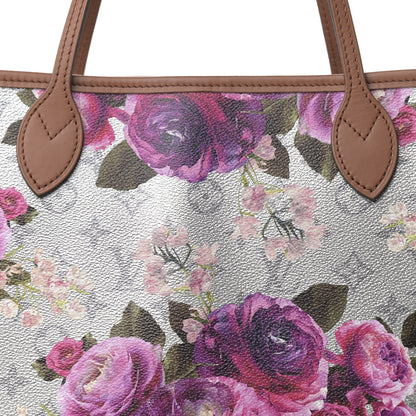 Louis Vuitton Metallic Monogram LV Garden Neverfull MM Silver 7 of 9