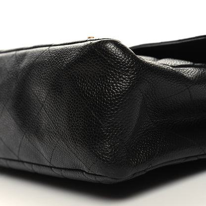 Chanel Caviar Quilted Jumbo Single Flap Black 10 of 12