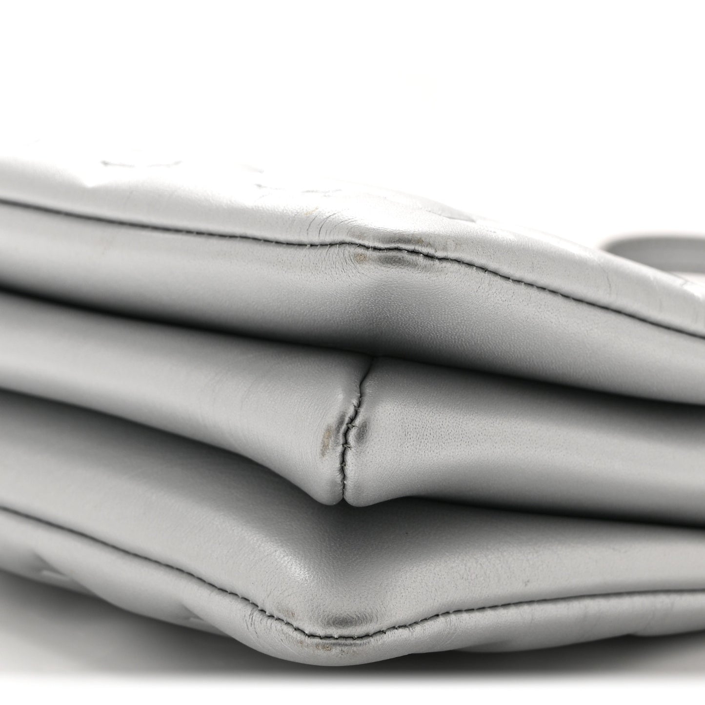 Lambskin Embossed Monogram Coussin BB Silver