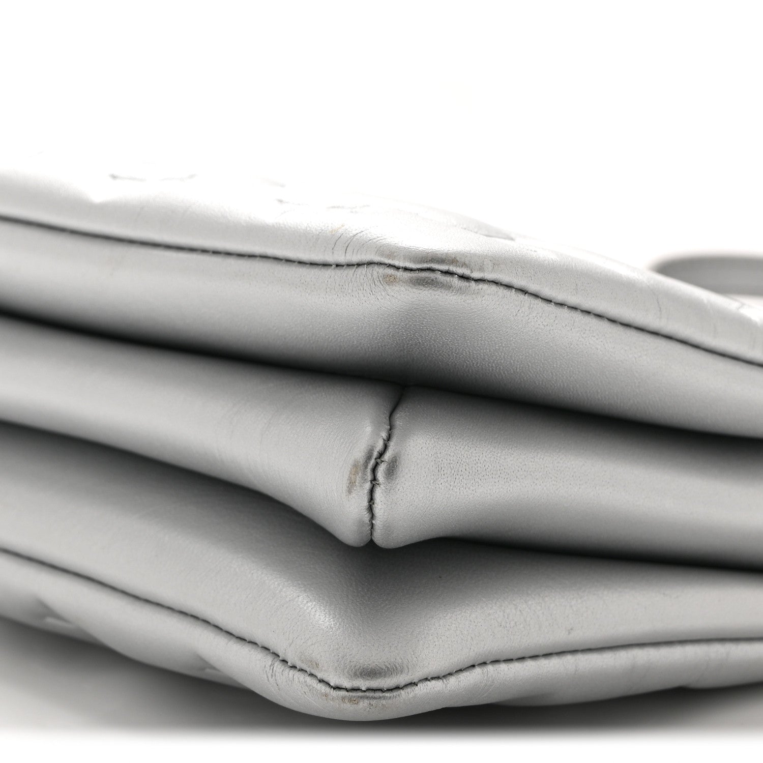 Louis Vuitton Lambskin Embossed Monogram Coussin BB Silver 11 of 12
