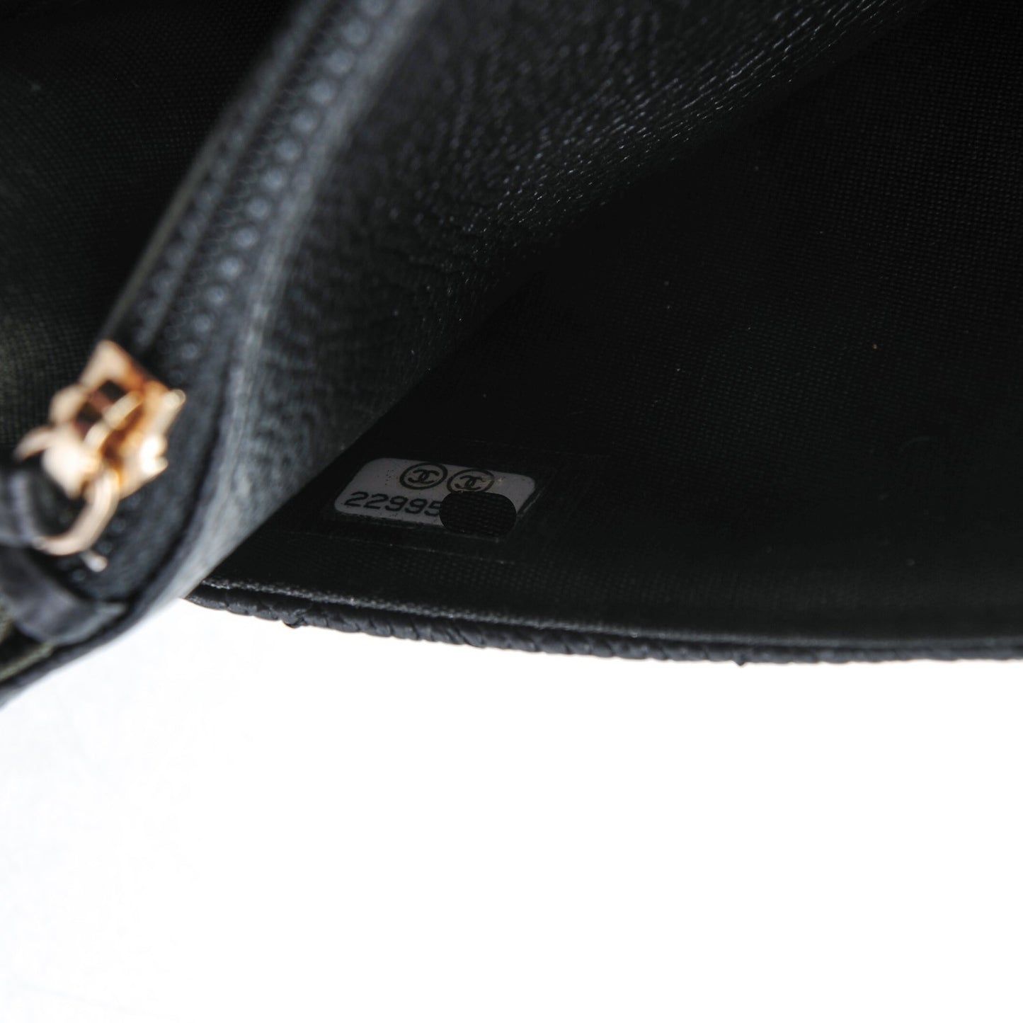 Caviar Quilted Boy Wallet On Chain WOC Black