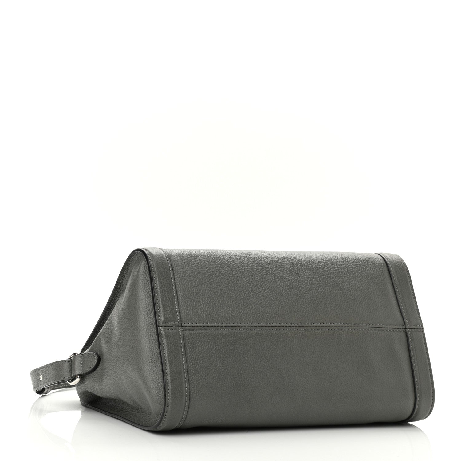 Alexander McQueen Pebbled Calfskin Small Skull Padlock Zip Around Tote Dark Grey 4 of 11