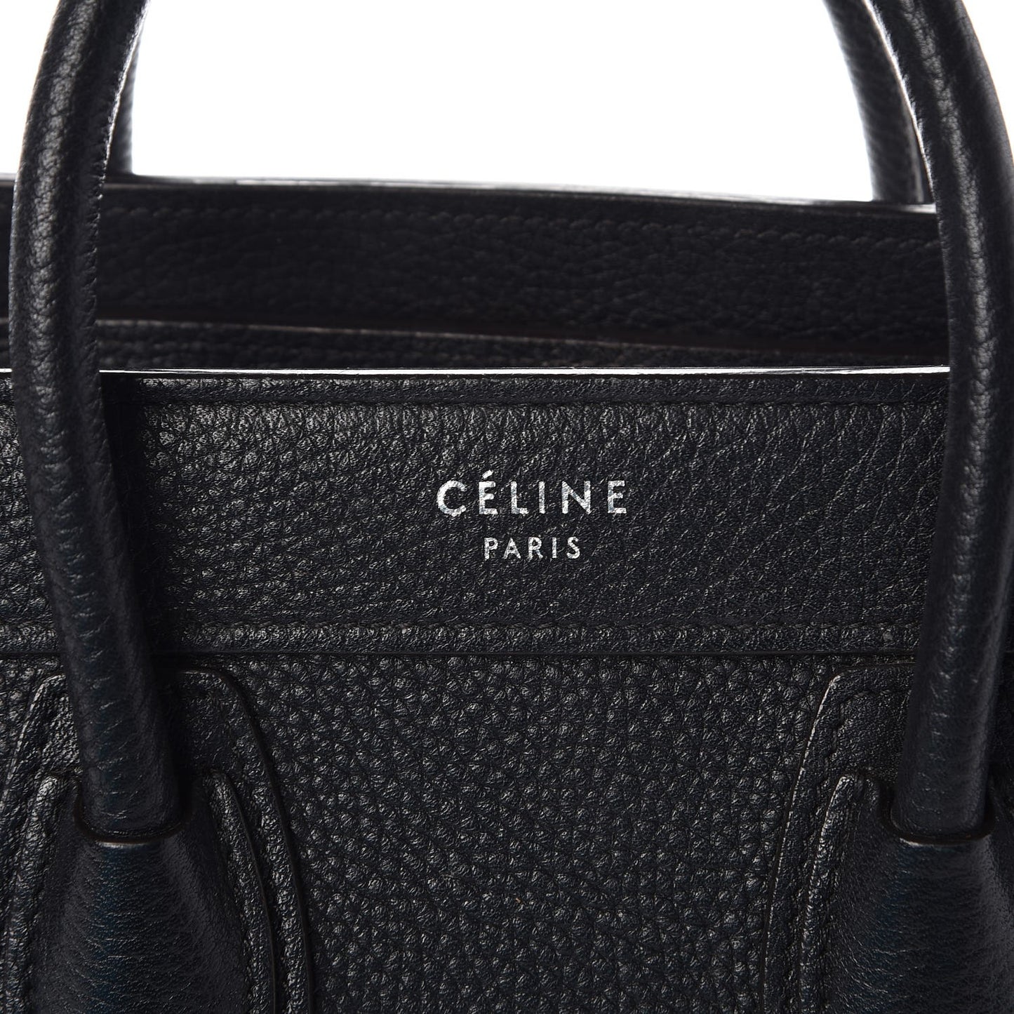 Drummed Calfskin Nano Luggage Black