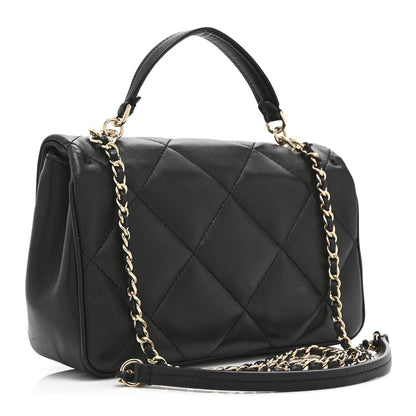 Chanel Lambskin Quilted Small Easy Carry Flap Black 3 of 10