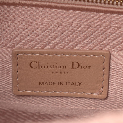 Christian Dior Canvas Embroidered Cannage Medium Lady D-Lite Pink 6 of 15