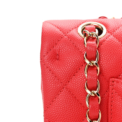 Chanel Caviar Quilted Medium Double Flap Red 13 of 14