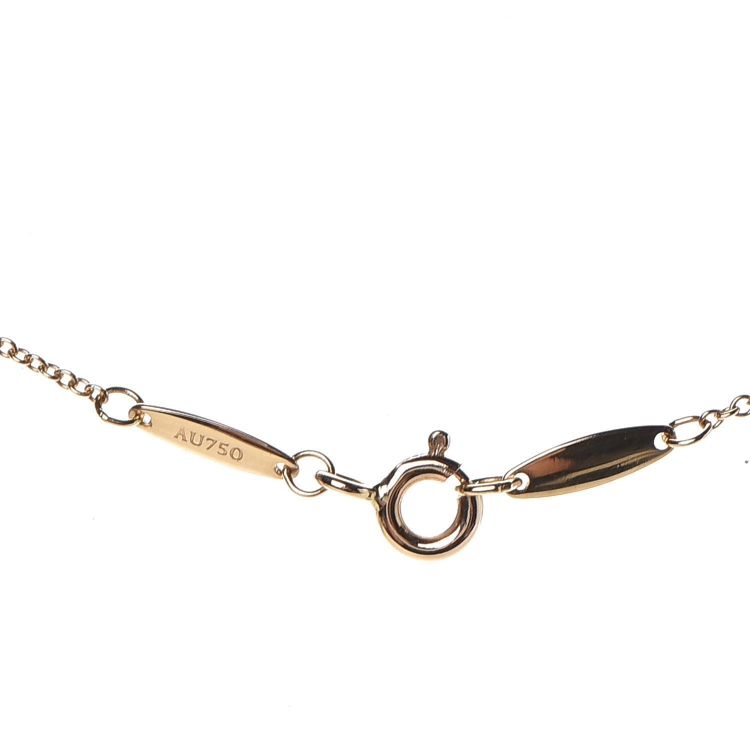 Tiffany 18K Yellow Gold Diamond .05ct Elsa Peretti Diamonds by the Yard Pendant Necklace 8 of 9