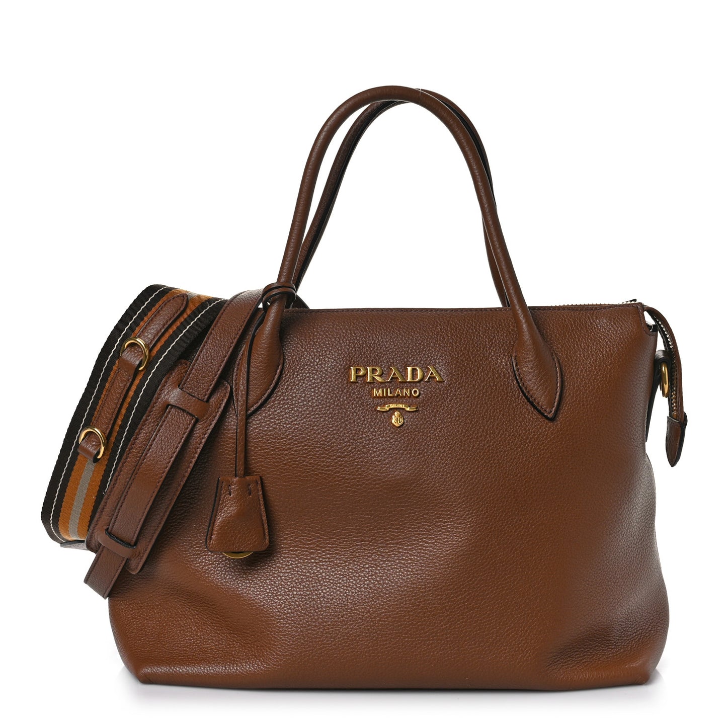 Vitello Daino Shopping Tote Brown