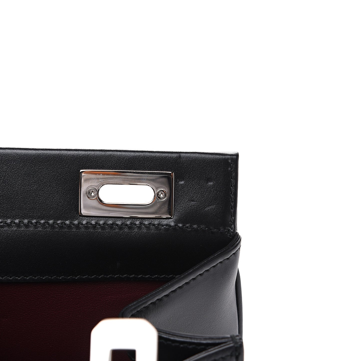 Smooth Calfskin Diagonal Striped Medium Zumi Top Handle Bag Black Beige
