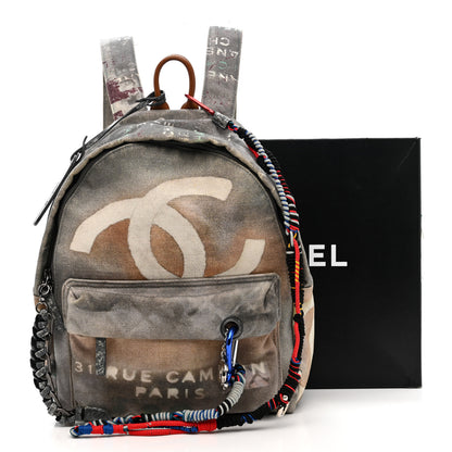 Chanel Graffiti Printed Canvas Medium Backpack Grey 11 of 11
