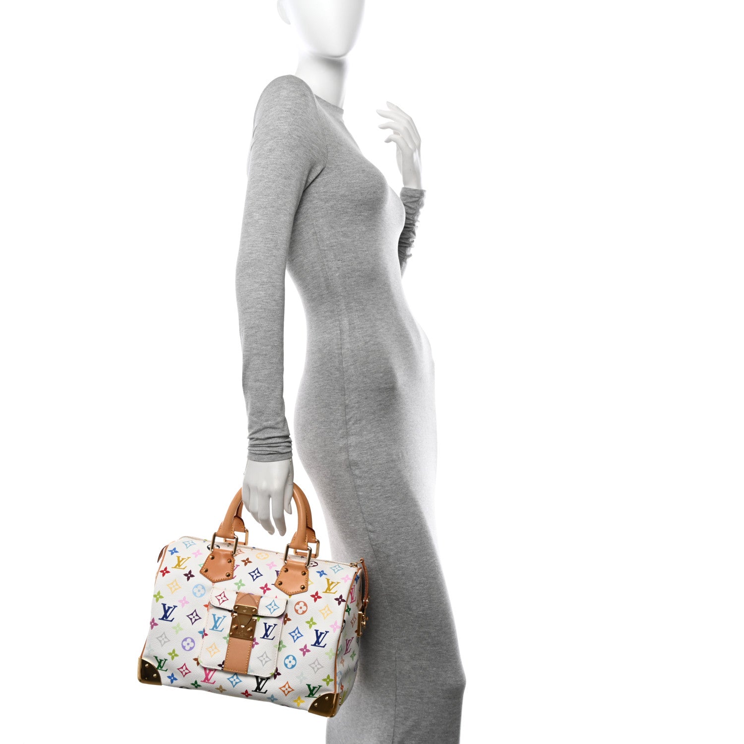 Louis Vuitton Monogram Multicolor Speedy 30 White 2 of 12