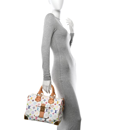 Louis Vuitton Monogram Multicolor Speedy 30 White 2 of 12