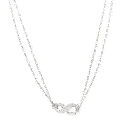 Tiffany Sterling Silver Figure 8 Pendant Necklace 1 of 7