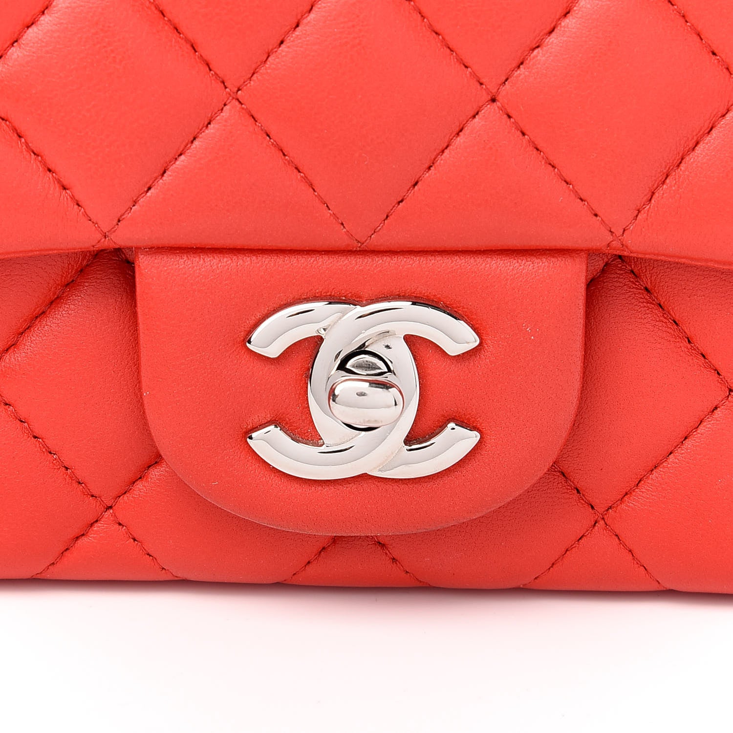 Chanel Lambskin Quilted Mini Square Flap Red 13 of 13