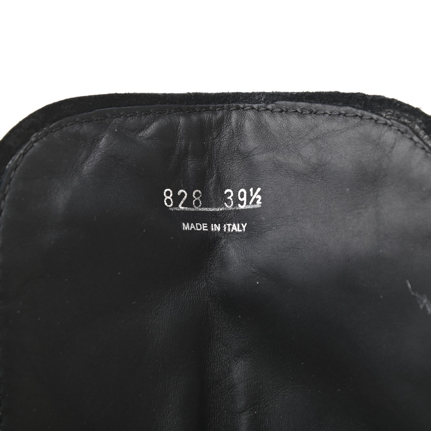 Prada Vitello Lux Nylon Metal Triangle Logo Monolith Pouch Pocket 55mm Tall Combat Boots 39.5 Black 8 of 12