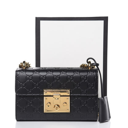 Gucci Guccissima Small Padlock Shoulder Bag Black 11 of 11