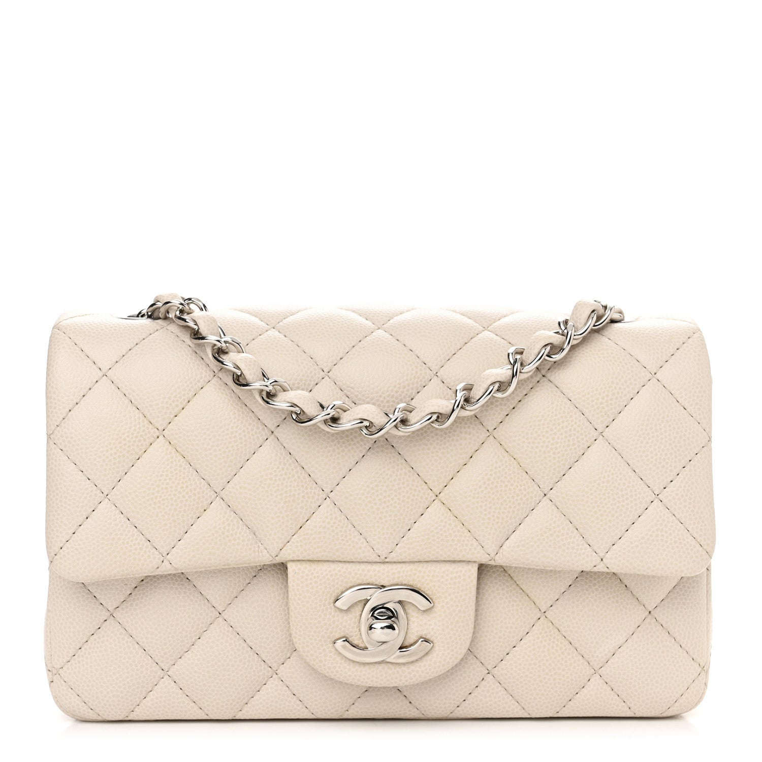Chanel Caviar Quilted Mini Rectangular Flap Ivory 1 of 10