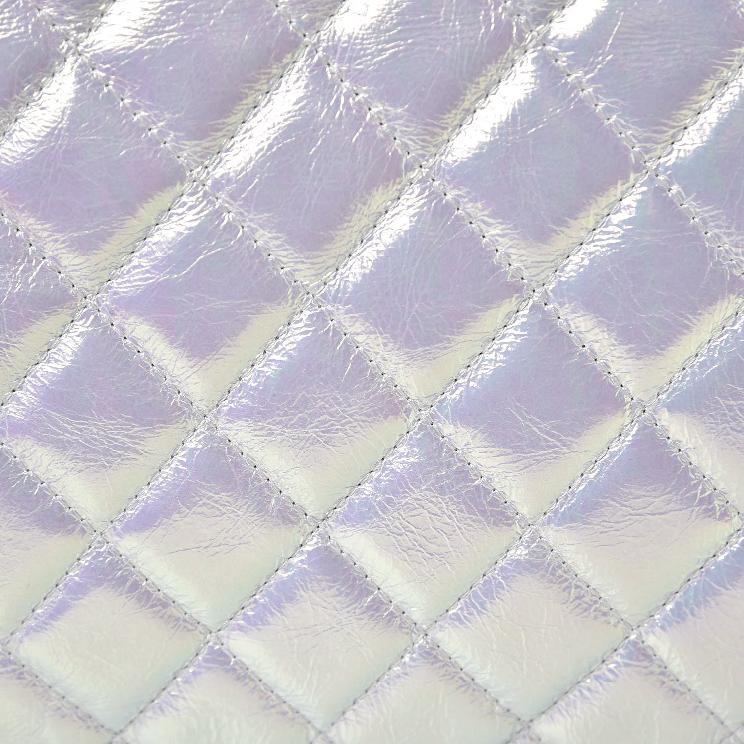 Chanel Iridescent Crumpled Calfskin CC Ripples Medium Cosmetic Case White 7 of 9