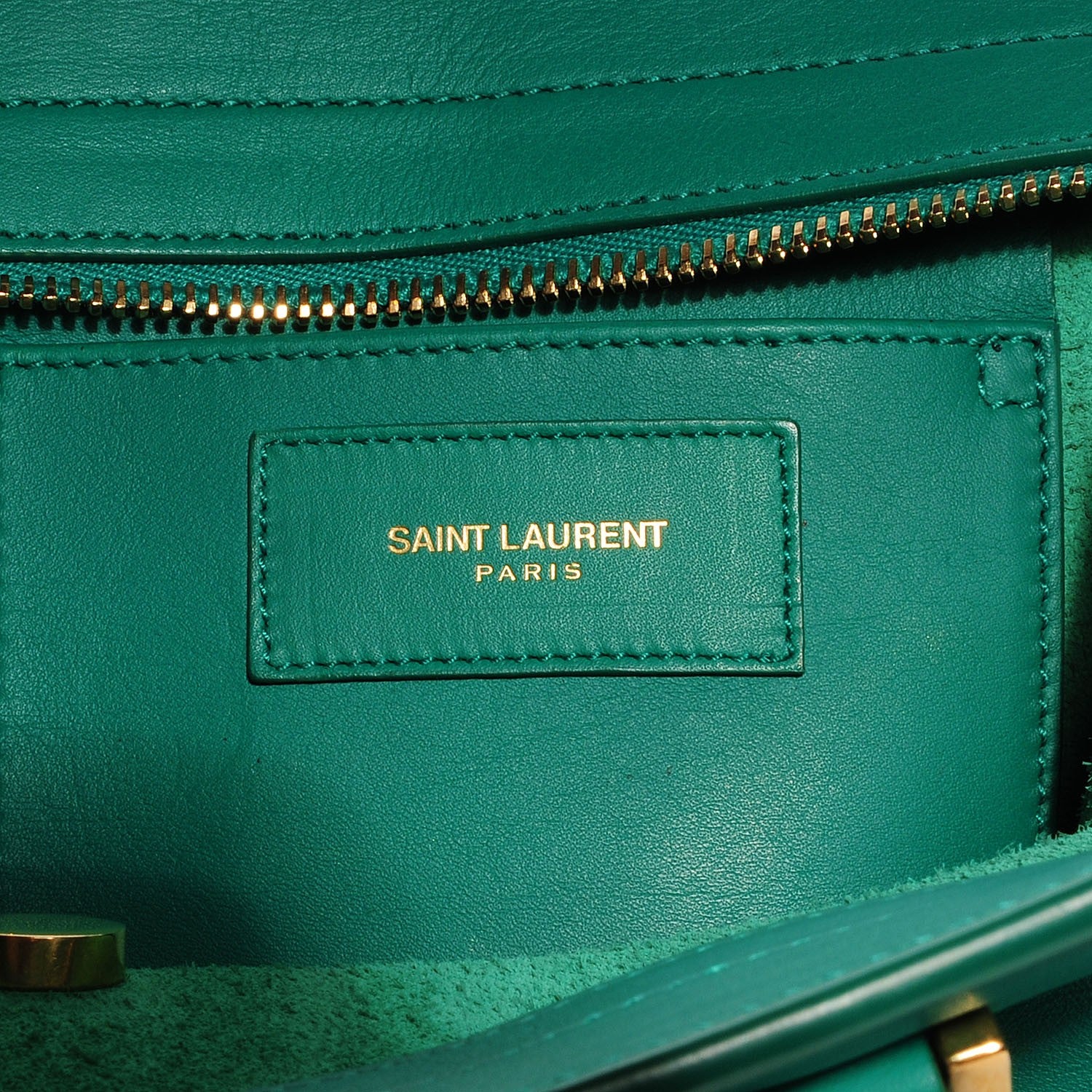 Saint Laurent Calfskin Small Classic Y Cabas Green 12 of 14
