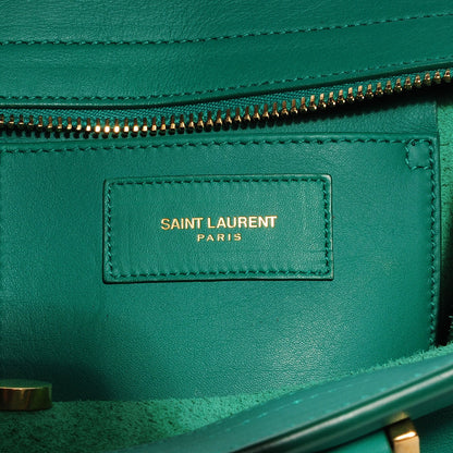 Saint Laurent Calfskin Small Classic Y Cabas Green 12 of 14