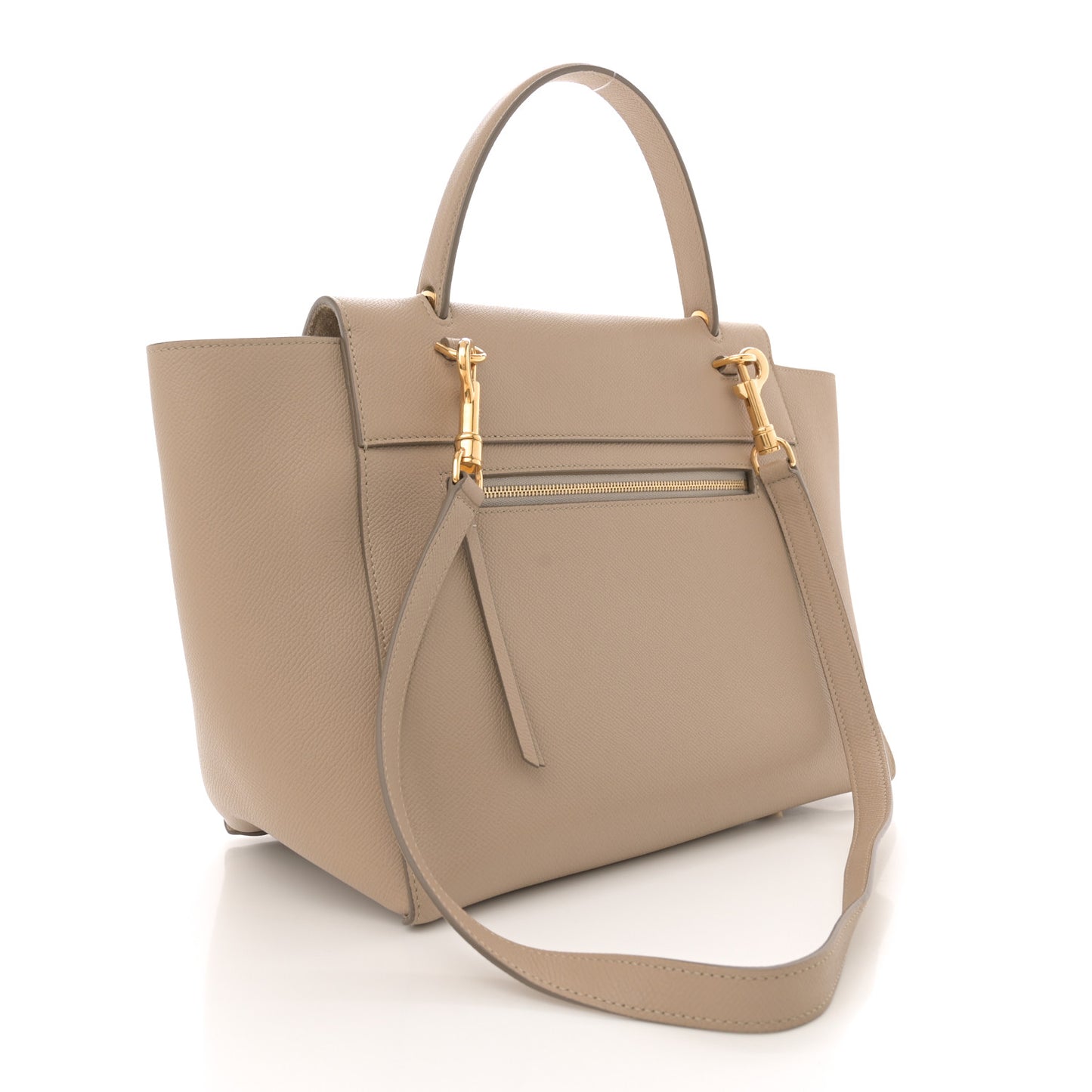 Grained Calfskin Mini Belt Bag Light Taupe