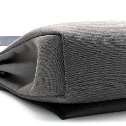Hermes Military Toile Vache Hunter Herbag Messenger 39 Gris Fumee Black 10 of 11