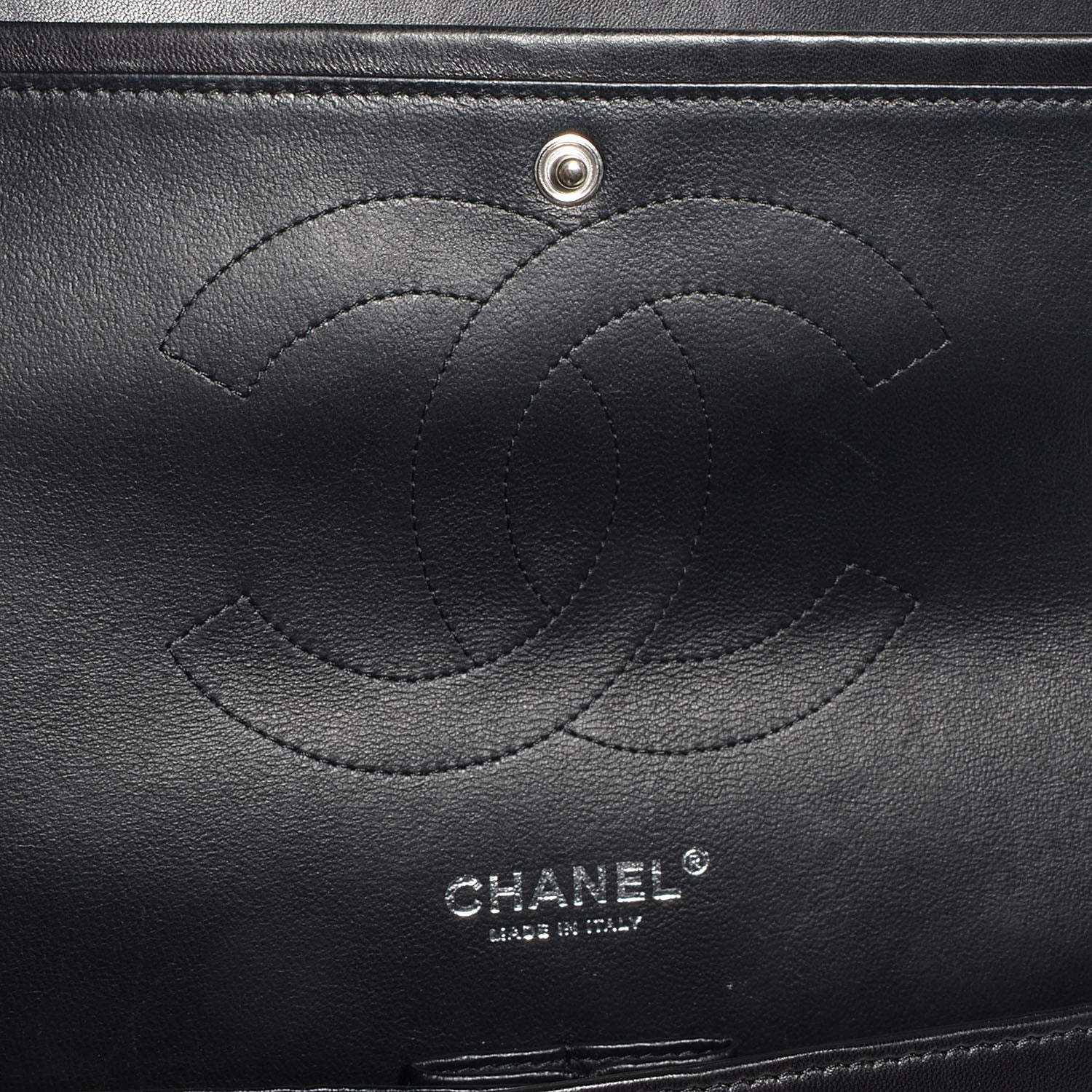 Chanel Lambskin Quilted Jumbo Double Flap So Black 7 of 9